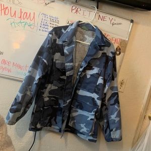 Oversized Blue Camo